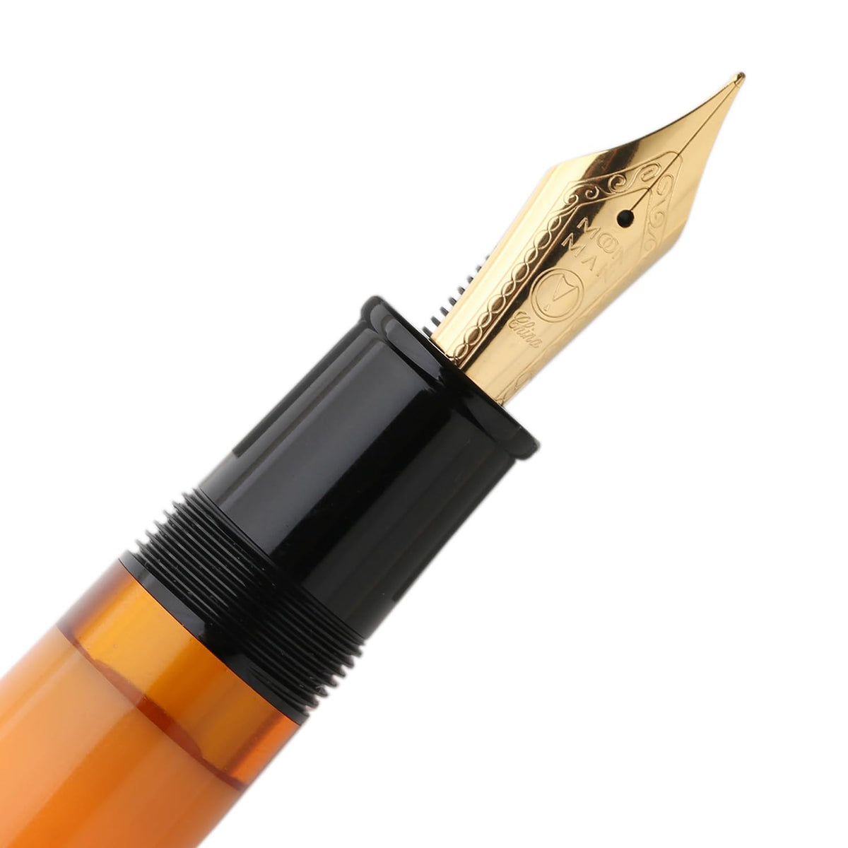 erofa Majohn P139 Fine Nib Resin Fountain Pen, Brass Piston System Large Capacity Writing Pen with