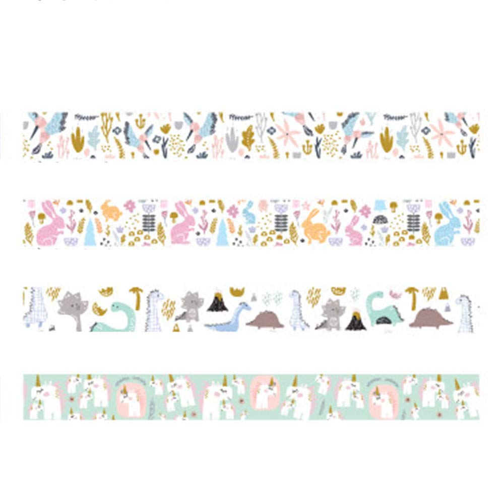 YUBBAEX Gold Washi Tape IG Style Silver Foil Masking Tape Set Decorative for Arts, DIY Crafts