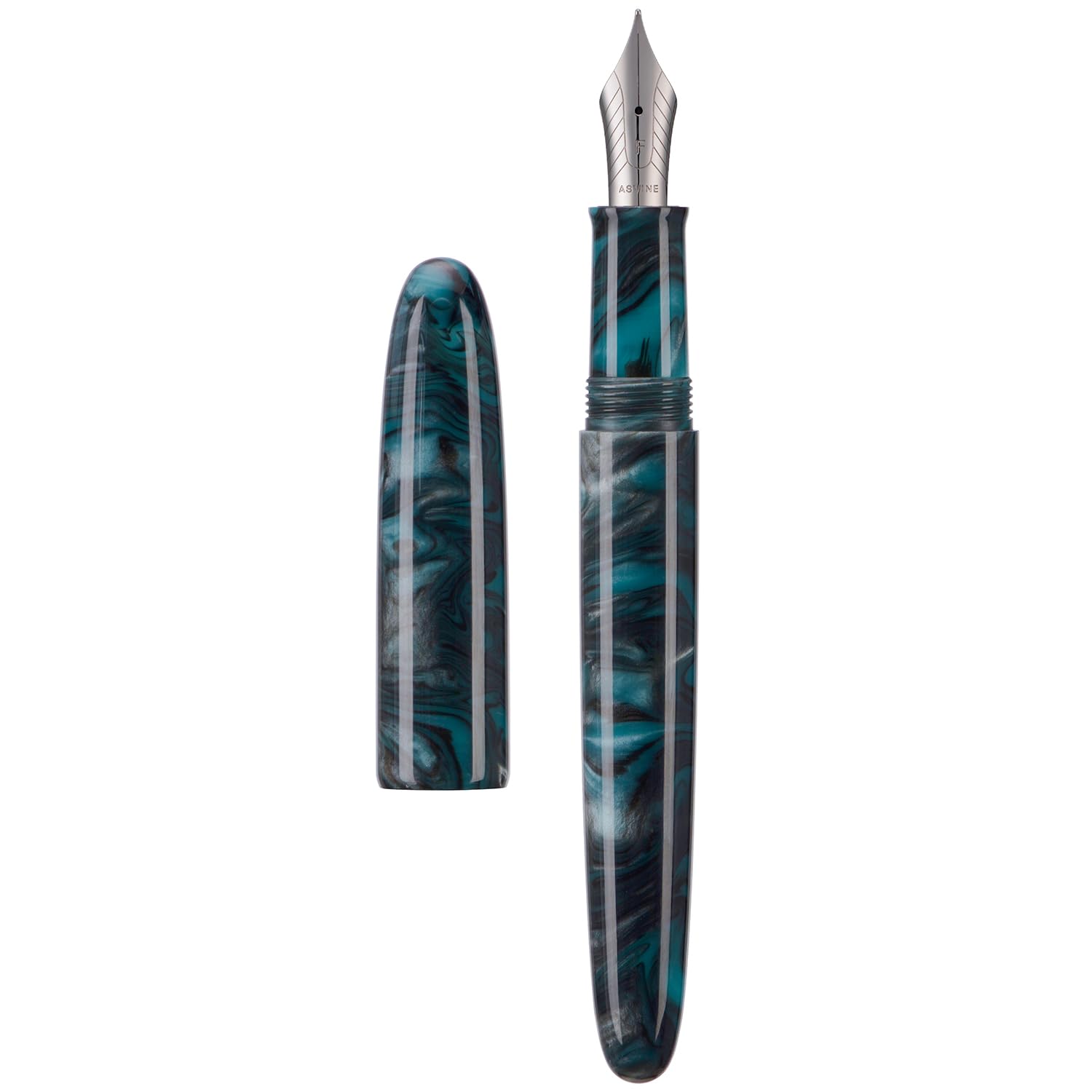 Asvine C80 Fountain Pen #8 Extra Fine Nib Large Handcraft Pen with Converter Pen Box Collection Set