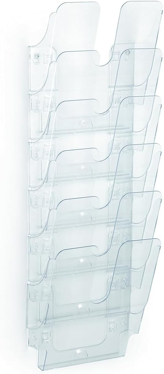 Durable 1700008401 Flexiplus 6 Portrait Literature Holder - Includes 6 Compartments - Ideal for A4