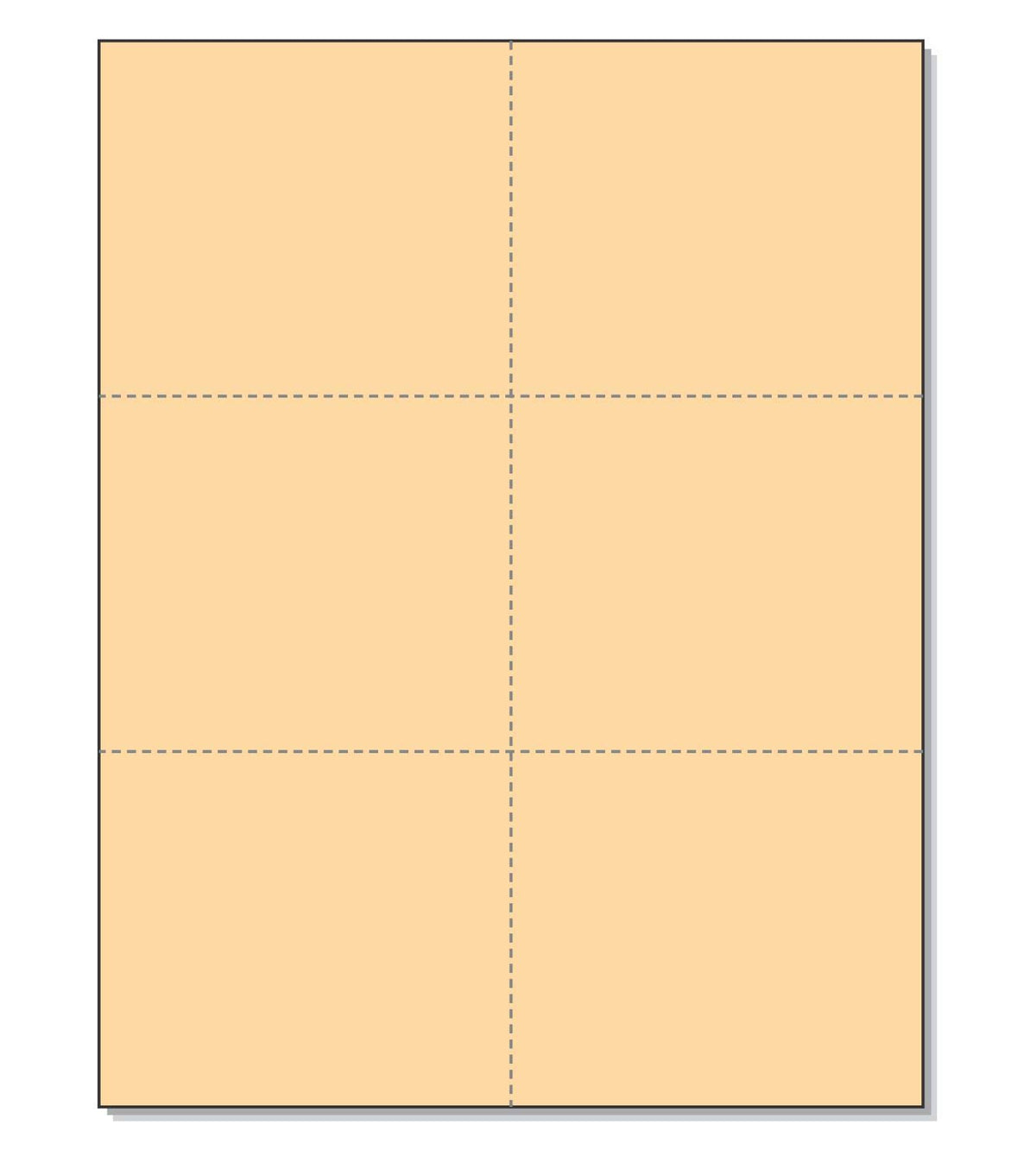 NextDayLabels Blank Perforated Cards 6 up per Page (300 Buff Cards)