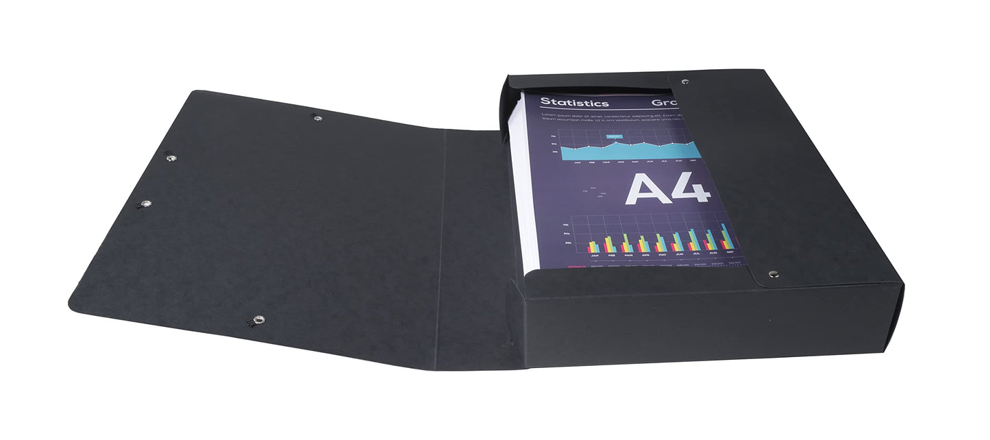 Exacompta - Ref 50601E - Pressboard Filing Box - 250 x 330mm in Size, Suitable for Holding A4