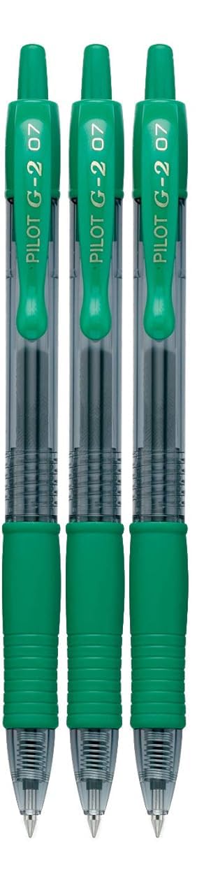 Advantage Gifts G2 Retractable Premium Gel Ink Roller Ball Pens Fine Point Fine Point (.7mm) Green