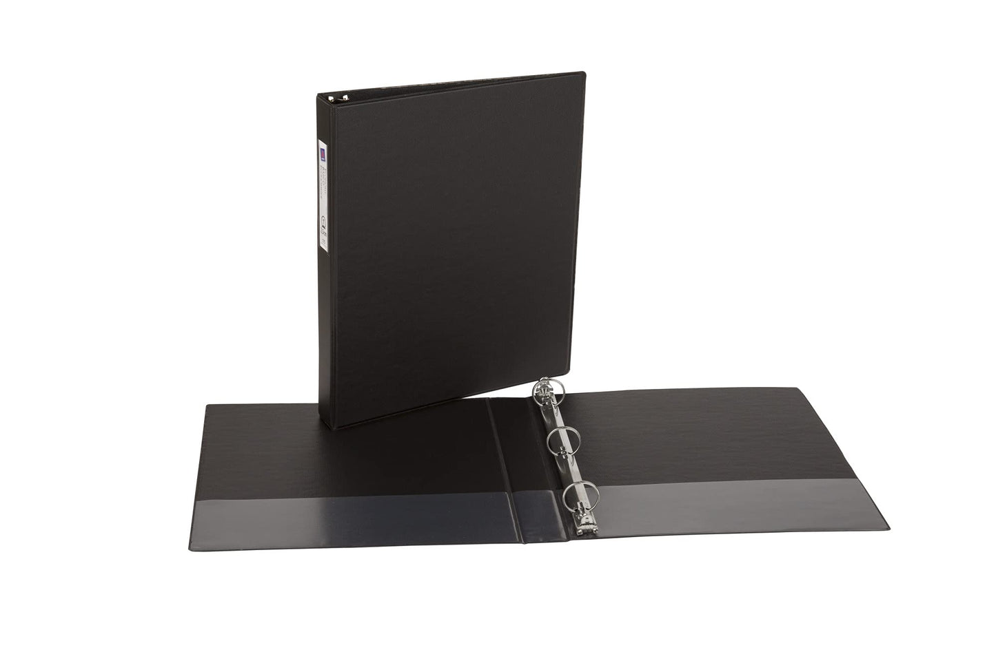 Avery Standard 3 Ring Binder, 1" Round Rings, 4 Black Binders