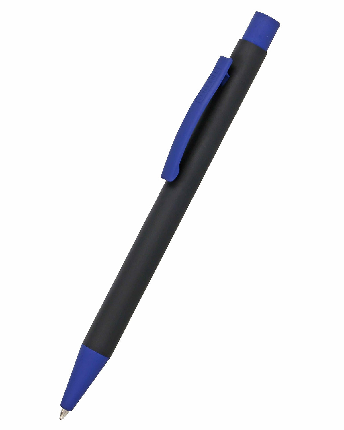 ONLINE Soft Metal Ballpoint Pen, Black'n Blue, Retractable, Aluminium, Replacement Refill, Soft