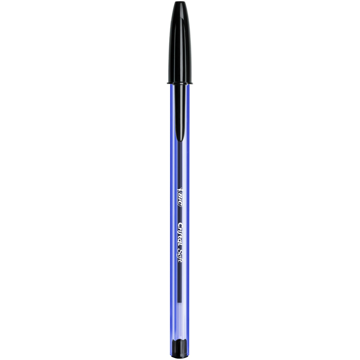 BIC 921263 Cristal Soft Ballpoint Pens Non-Retractable Black Box of 50