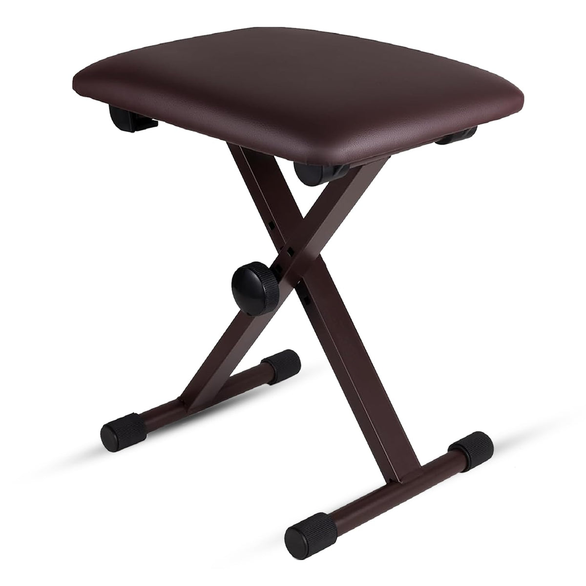 5 CORE Keyboard Bench X Style Padded Cushion Height Adjustable Piano Stool Seat Portable Keyboard