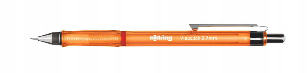 rOtring Visuclick Mechanical Pencil | 0.7 mm | 2B Lead | Lively Orange Barrel | 12 Count