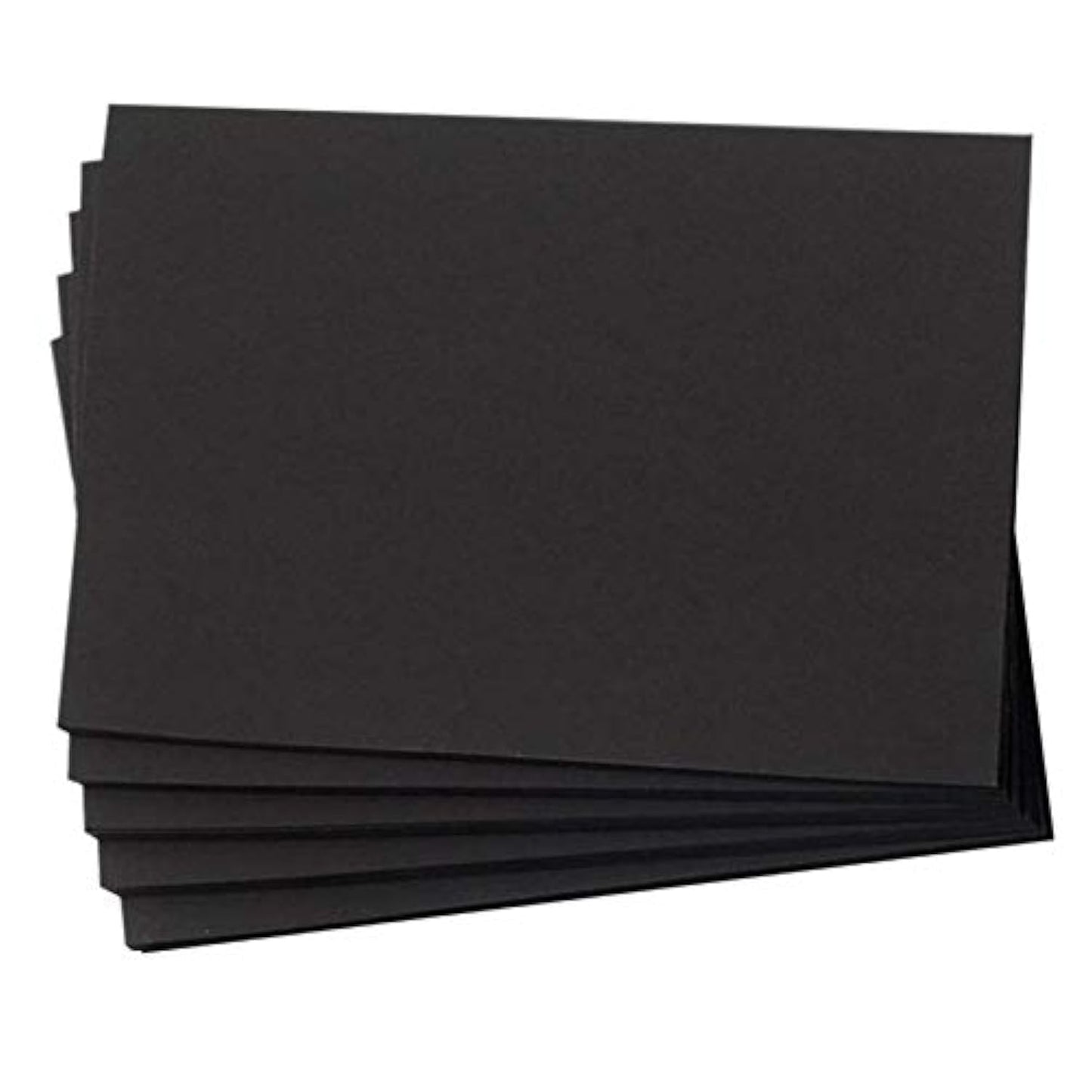 Hamilco Black Colored Cardstock Thick paper - Blank Note Greeting Invitations & Index Cards - 5 x