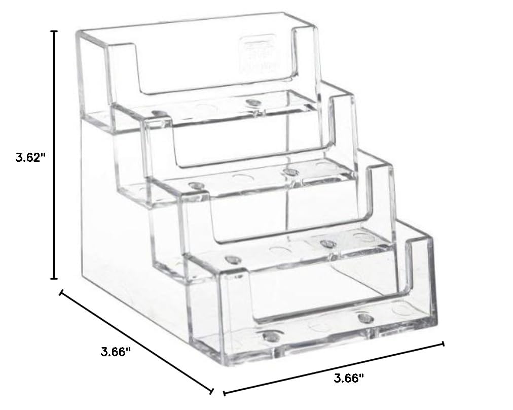 taymar 4 Tier Clear Business Card Holder