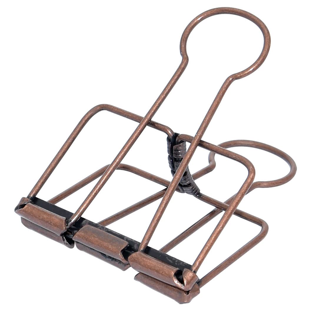 Extra Large Binder Clips 2 Inch, Big Paper Clamps Copper for Office School Supplies (15Pcs)