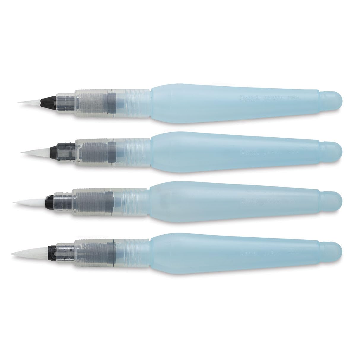 Pentel Arts Aquash Water Brush Assorted Tips, Pack of 4 (FRHBP4M)