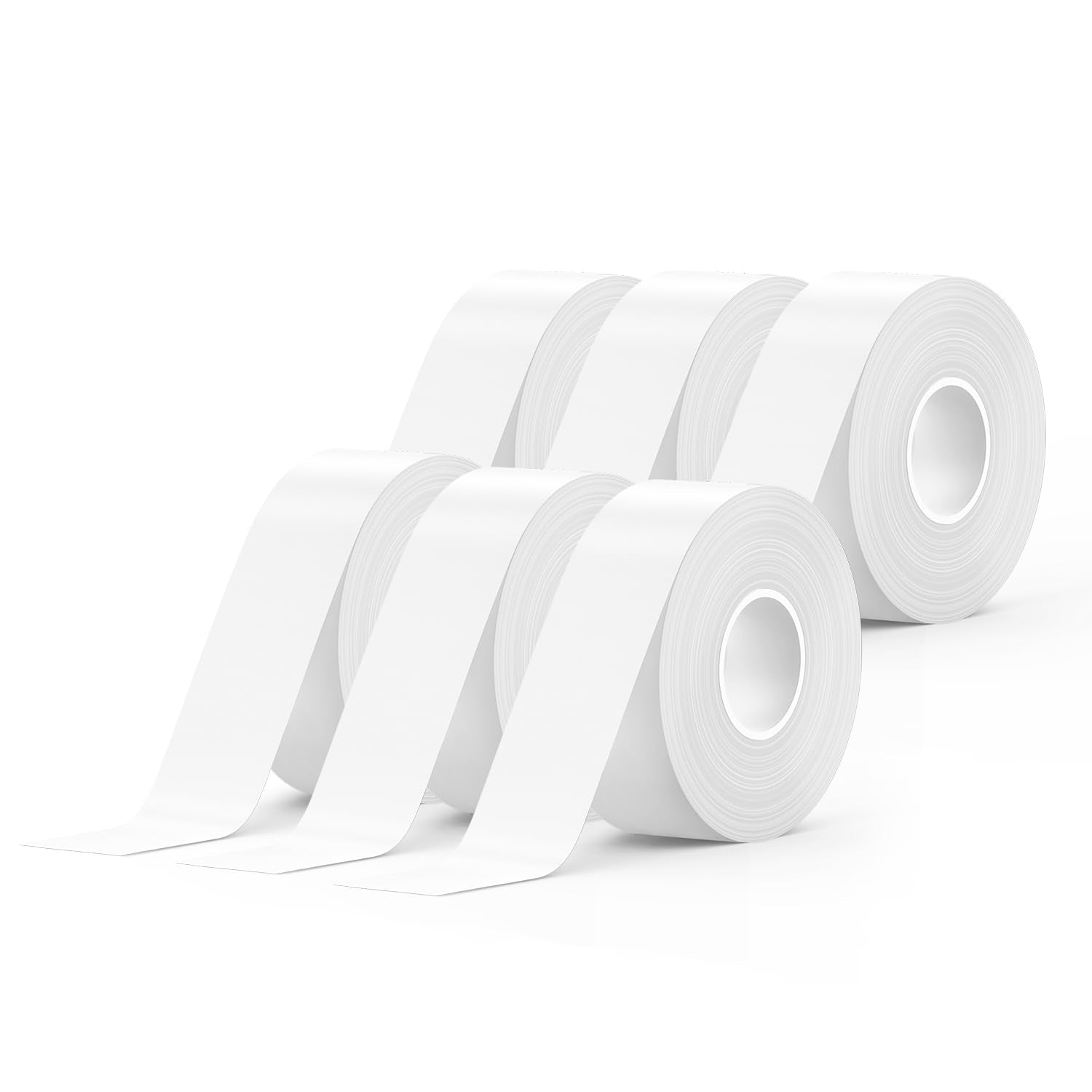 SUPVAN E-Series Continuous Label, 6 Packs, 0.59'' W × 19.7' L, White
