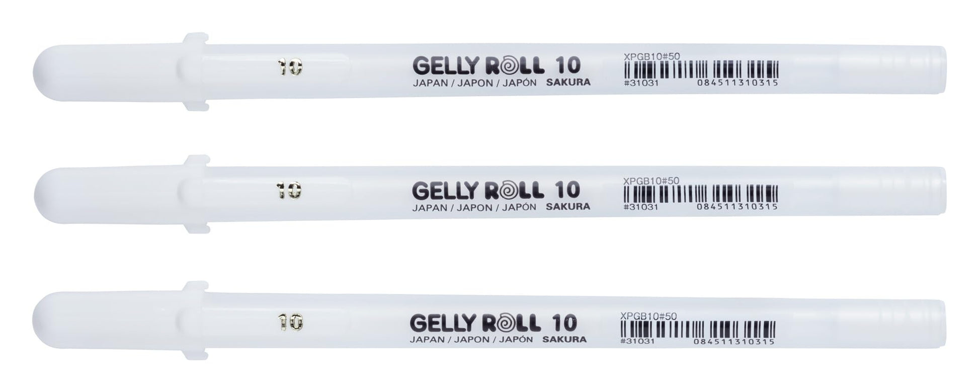 SAKURA Gelly Roll Basic - Bright White Gel Pen Set - Bold 1.0 mm Nib - Opaque White Ink for Dark