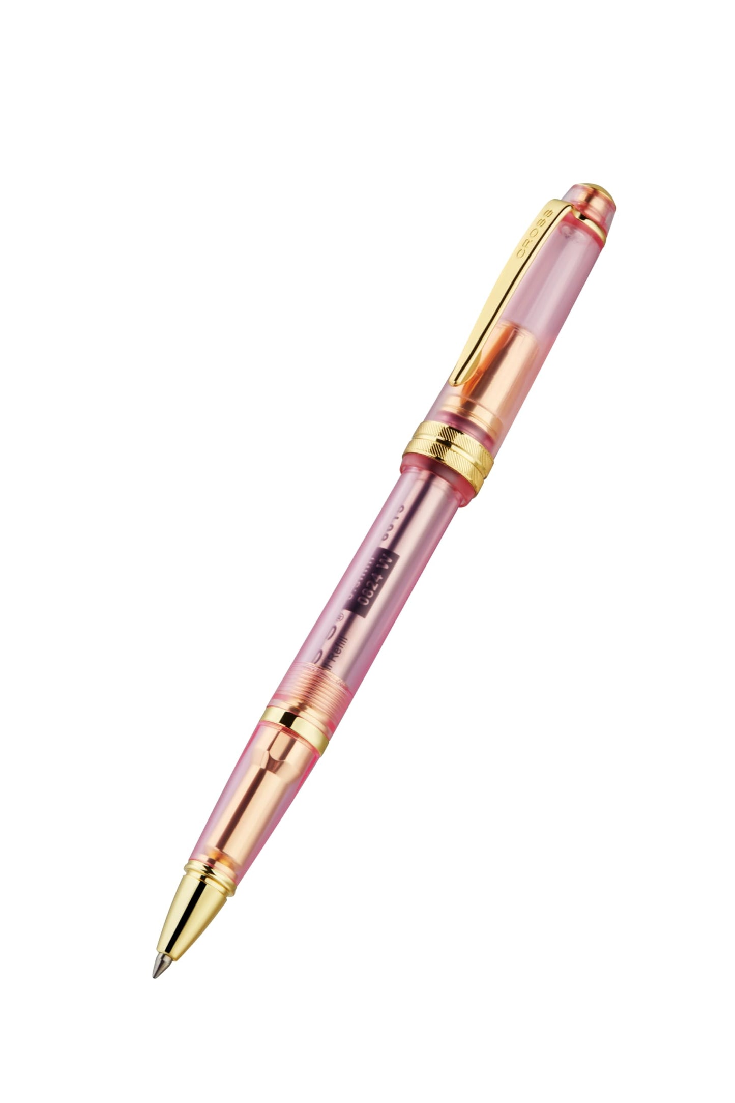 Cross Bailey Light Rollerball Pen, Translucent Pink Sapphire, Black Ink