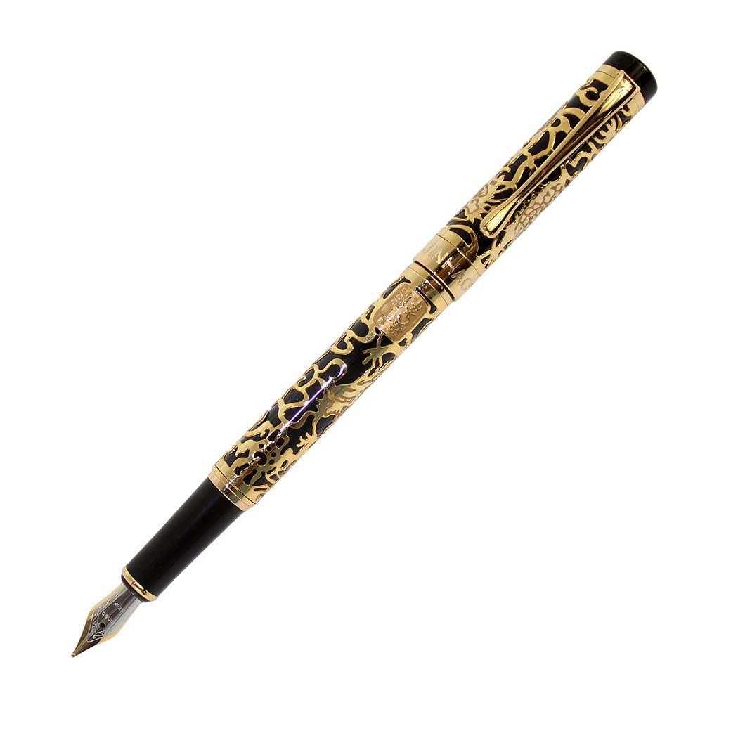 zoohot Jinhao Fountain PEN 5000 Chinese Dragon Golden with Black