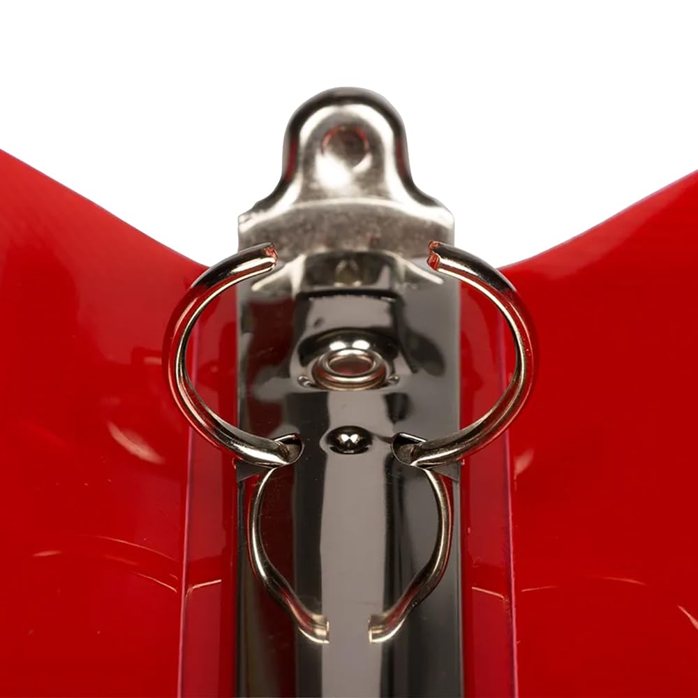 JAM PAPER Plastic 0.75 inch Binders - Red 3 Ring Binders - 2/Pack