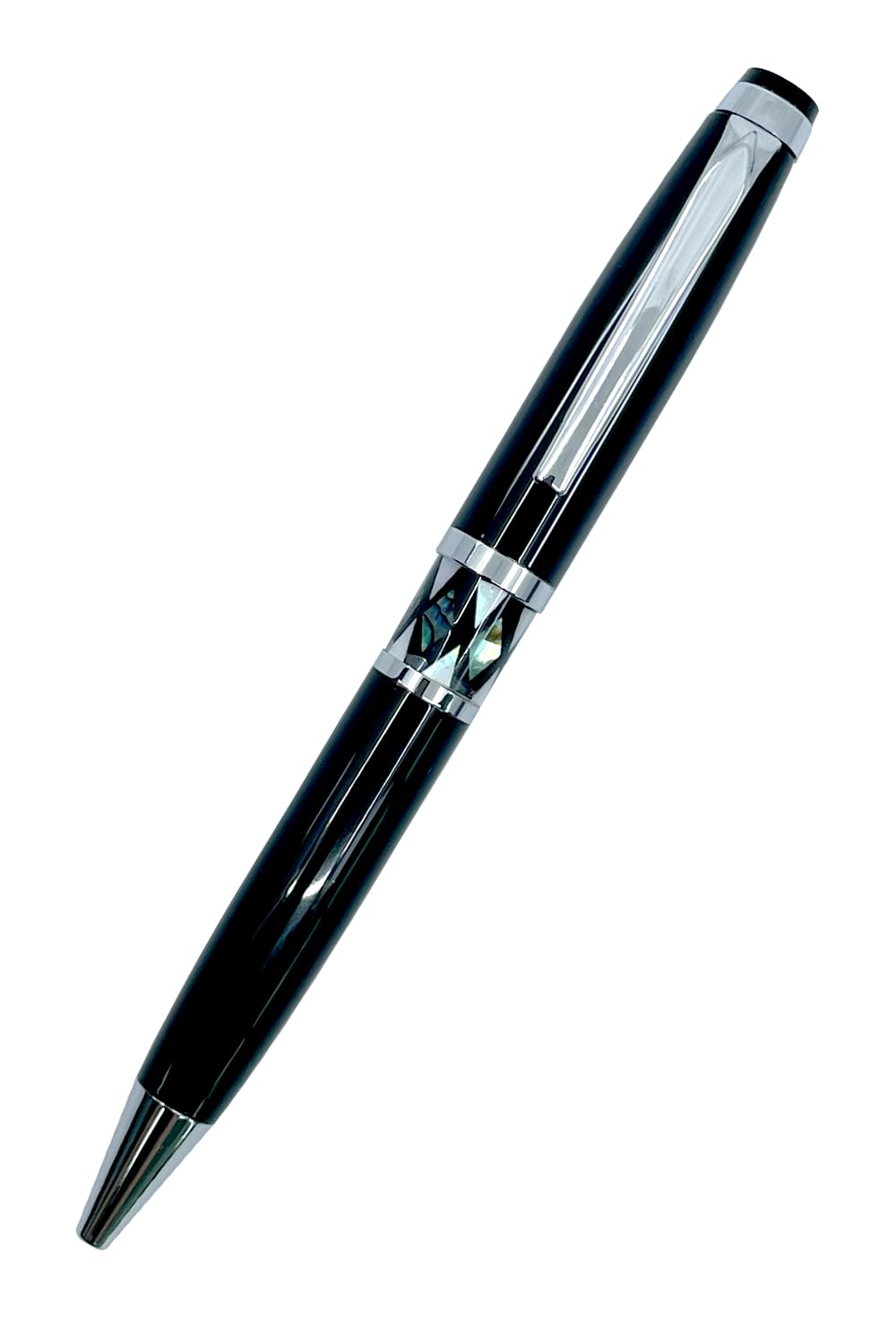 Nacreh Inlay Mother of Pearl Design Handmade Ballpoint Pen Retractable Executive Gift Deluxe