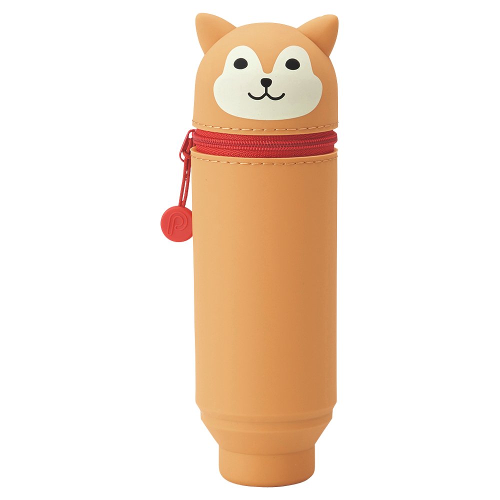 LIHIT LAB Kawaii Japanese Shiba Dog Stand Up Pencil Case For School Office College, Cute School