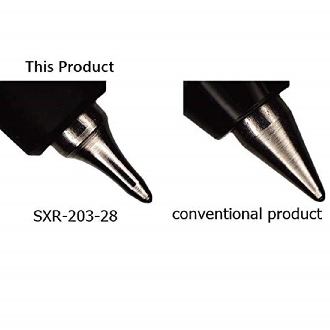 uni Jetstream EDGE 0.28mm Oil-based Ballpoint pen refills（SXR-203-28 Black） 5-pack/amazdone Sticky