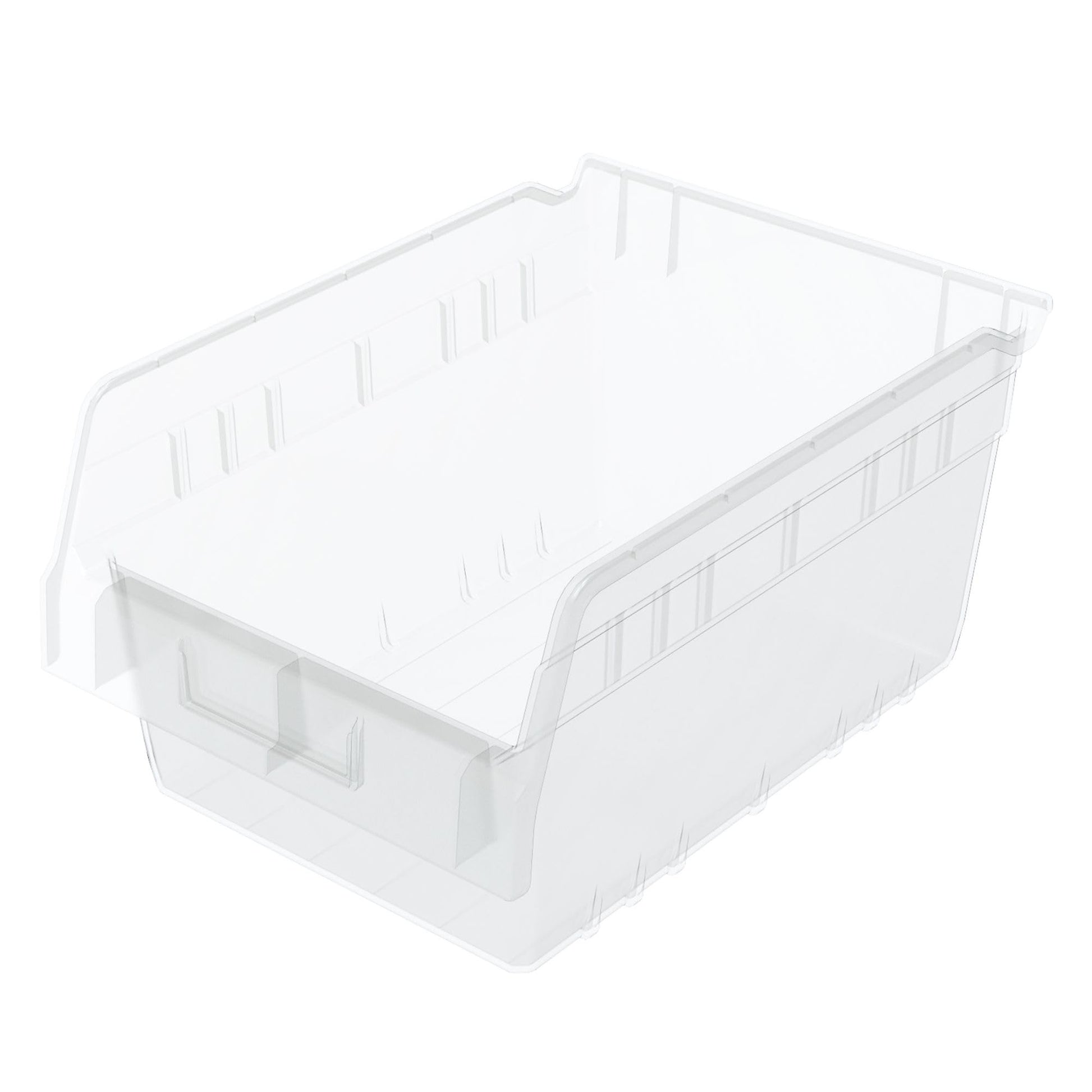 Akro-Mils 30080 Plastic Nesting ShelfMax Storage Bin Box, (12-Inch x 8-Inch x 6-Inch), Clear