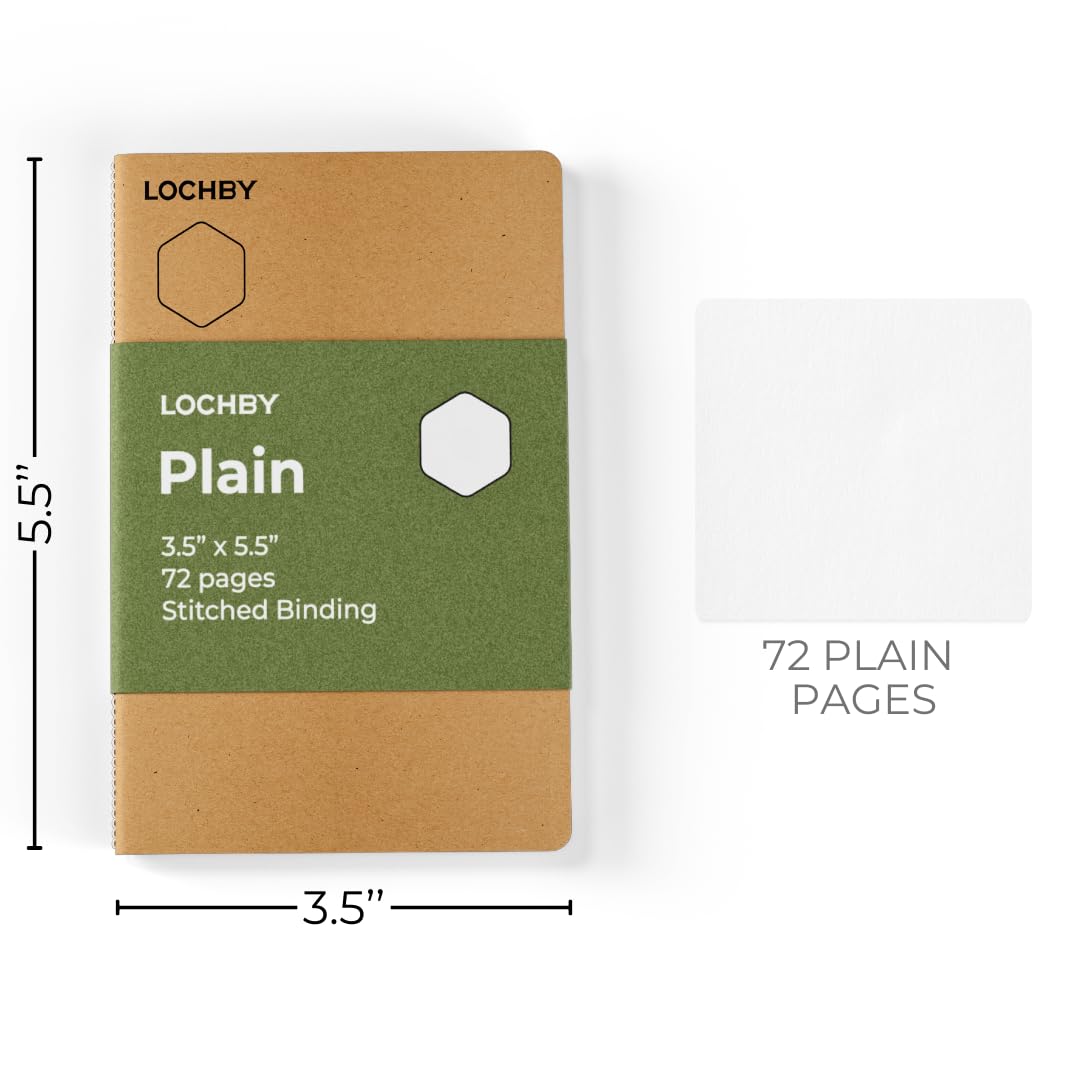 LOCHBY® Pocket Notebook (3.5" × 5.5") | 68gsm Tomoe River Paper, Fountain Pen Friendly | Kraft