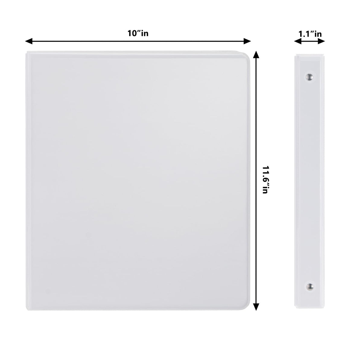 COMIX Sturdy 3 Ring Binder 0.5 Inch with Clear View Cover