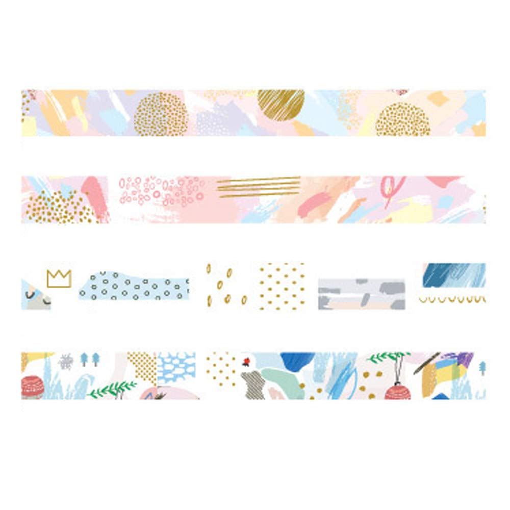 YUBBAEX Gold Washi Tape IG Style Foil Masking Tape Set Decorative for Arts, DIY Crafts, Journal