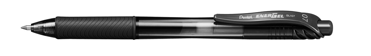 Pentel BL107A EnerGel X Roller Ball Retractable Gel Pen, Black, Dozen (BL107-A)