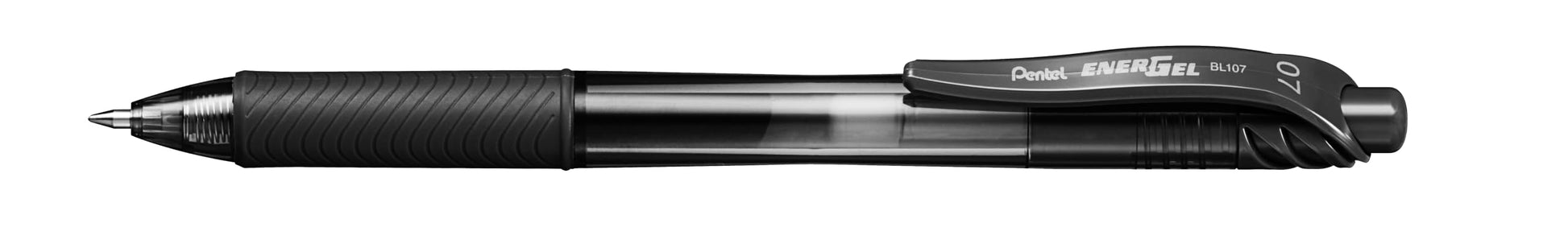 Pentel BL107A EnerGel X Roller Ball Retractable Gel Pen, Black, Dozen (BL107-A)