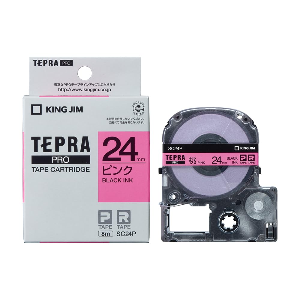 King Jim Tepra PRO SC24P 24mm Pink Tape Cartridge