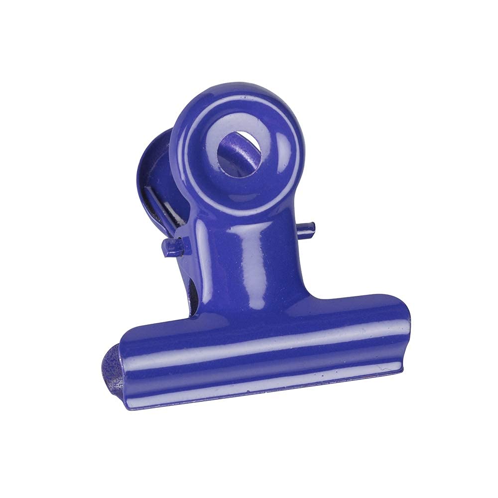 JAM PAPER Metal Bulldog Clips - Medium - 31mm - Purple/Deep Blue - 15/Pack