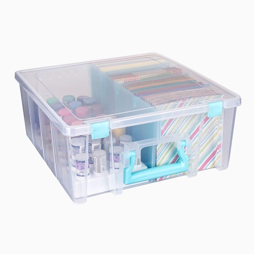 ArtBin 6990SA Super Satchel Double Deep with Removable Dividers, Large Portable Art & Craft Storage