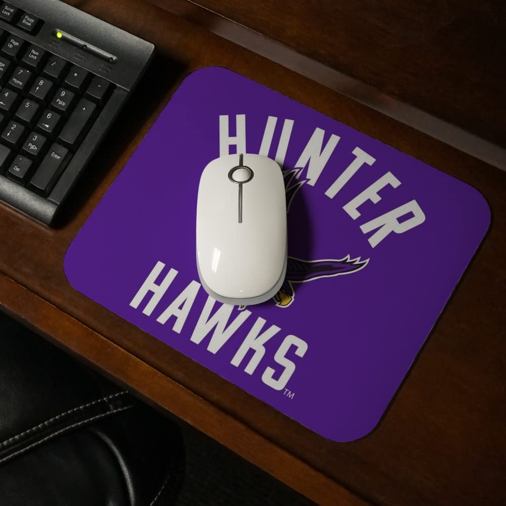 Hunter College Hawks Logo Low Profile Thin Mouse Pad Mousepad