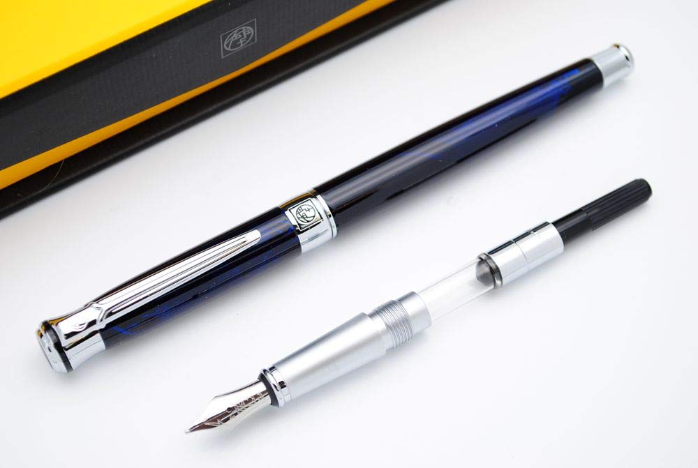 czxwyst Picasso 903 Sweden Flower King Fountain Pen Original Box (Blue Marble)