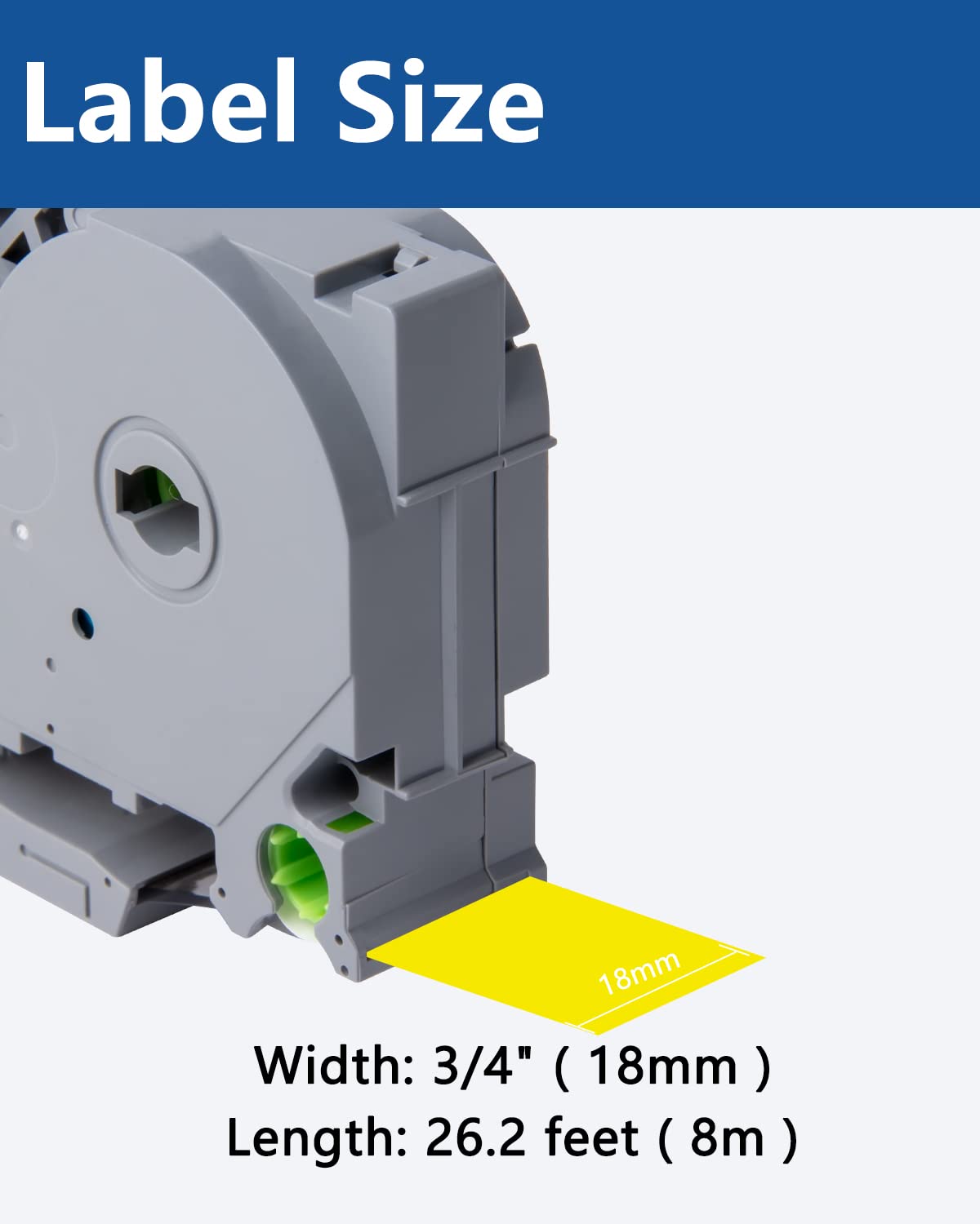 Msudoku TZ641 3PK Black on Yellow Compatible for Brother 18mm Label Tape