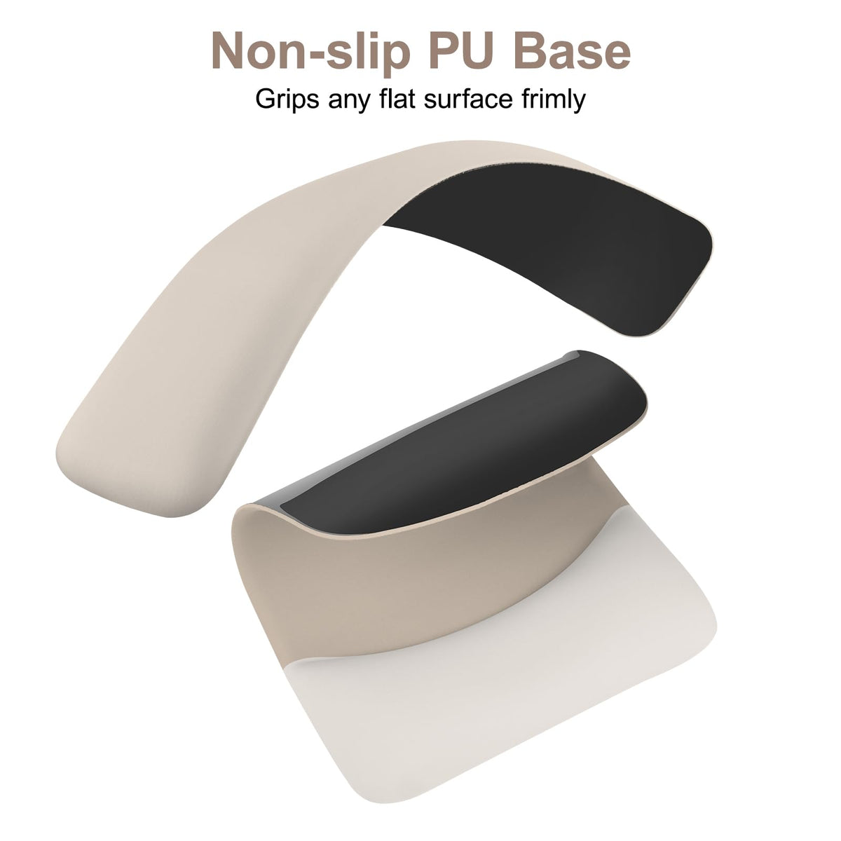 MOSISO Wrist Rest Support Mouse Pad & Keyboard Set, Stone Gray