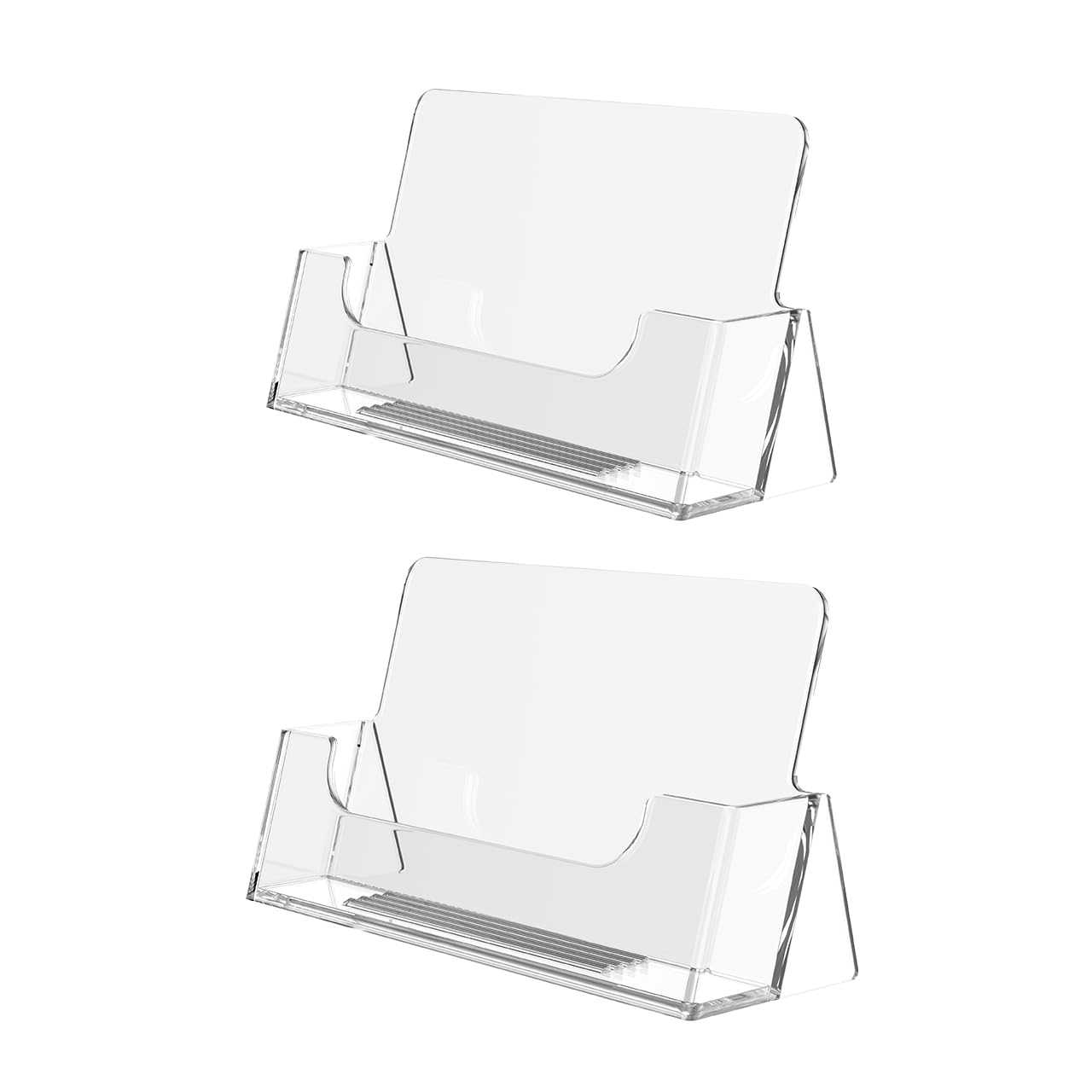 Marketing Holders 2 Pack Business Card Holder Desktop Display for 3.5" x 2" Appointment Reminder