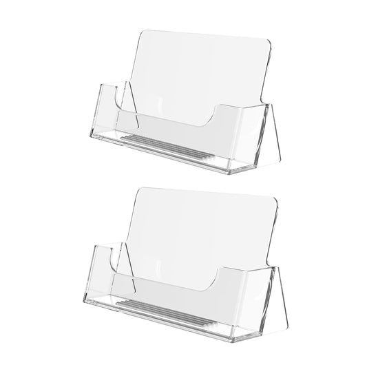 Marketing Holders 2 Pack Business Card Holder Desktop Display for 3.5" x 2" Appointment Reminder