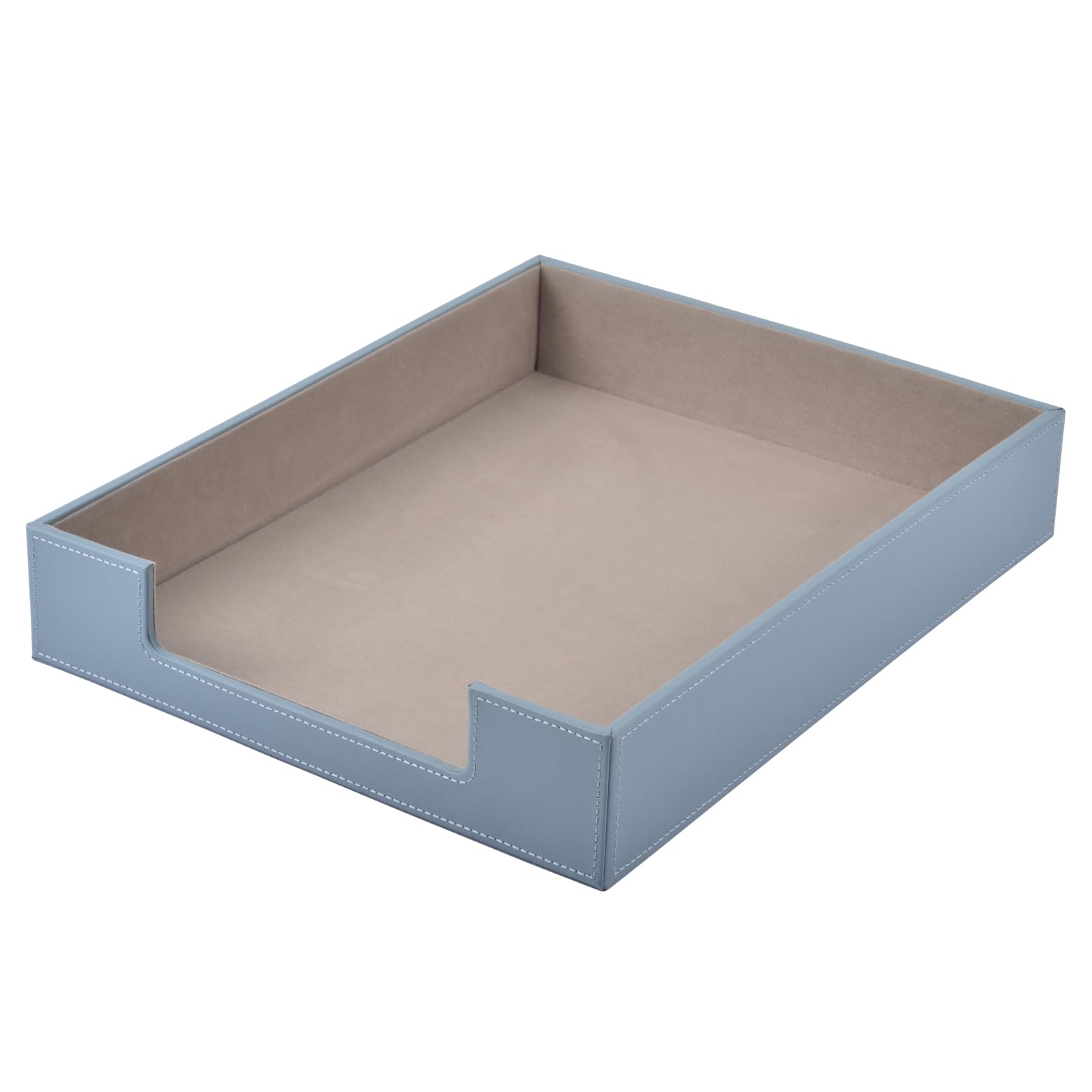 Leather Letter Tray, Office Supplies Desk Organizer for Mail Paper Files Magazines Jewelry