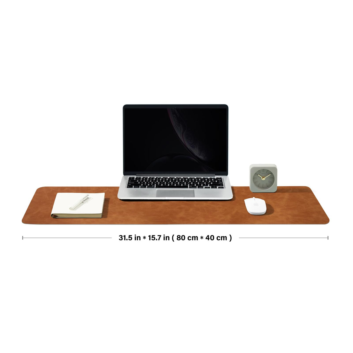 Distressed Leather Desk Mat - Non-Slip PU Desk Pad for Office and Home - Desk Organization and
