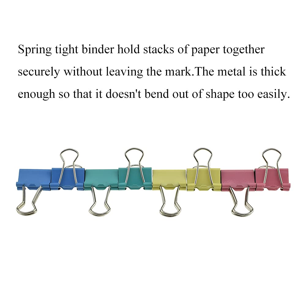 HAHIYO Binder Clips Paper Clamps Spring Steel Sturdy Mini 0.59 inches Width 0.18 Inch Capacity No
