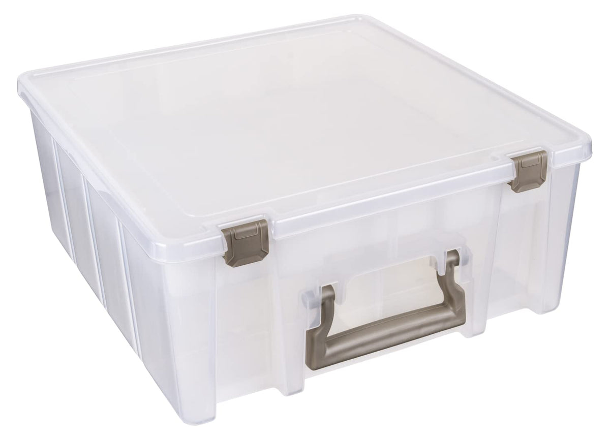 ArtBin 6899AZ Super Satchel Double Deep with Lift-Out Tray Storage Container, Portable Arts &