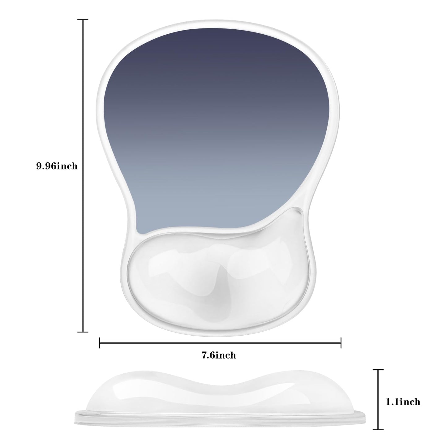 Mouse Pad with Wrist Rest,Ergonomic Mouse Pad with Comfortable Gel Wrist Rest Support and Non-Slip