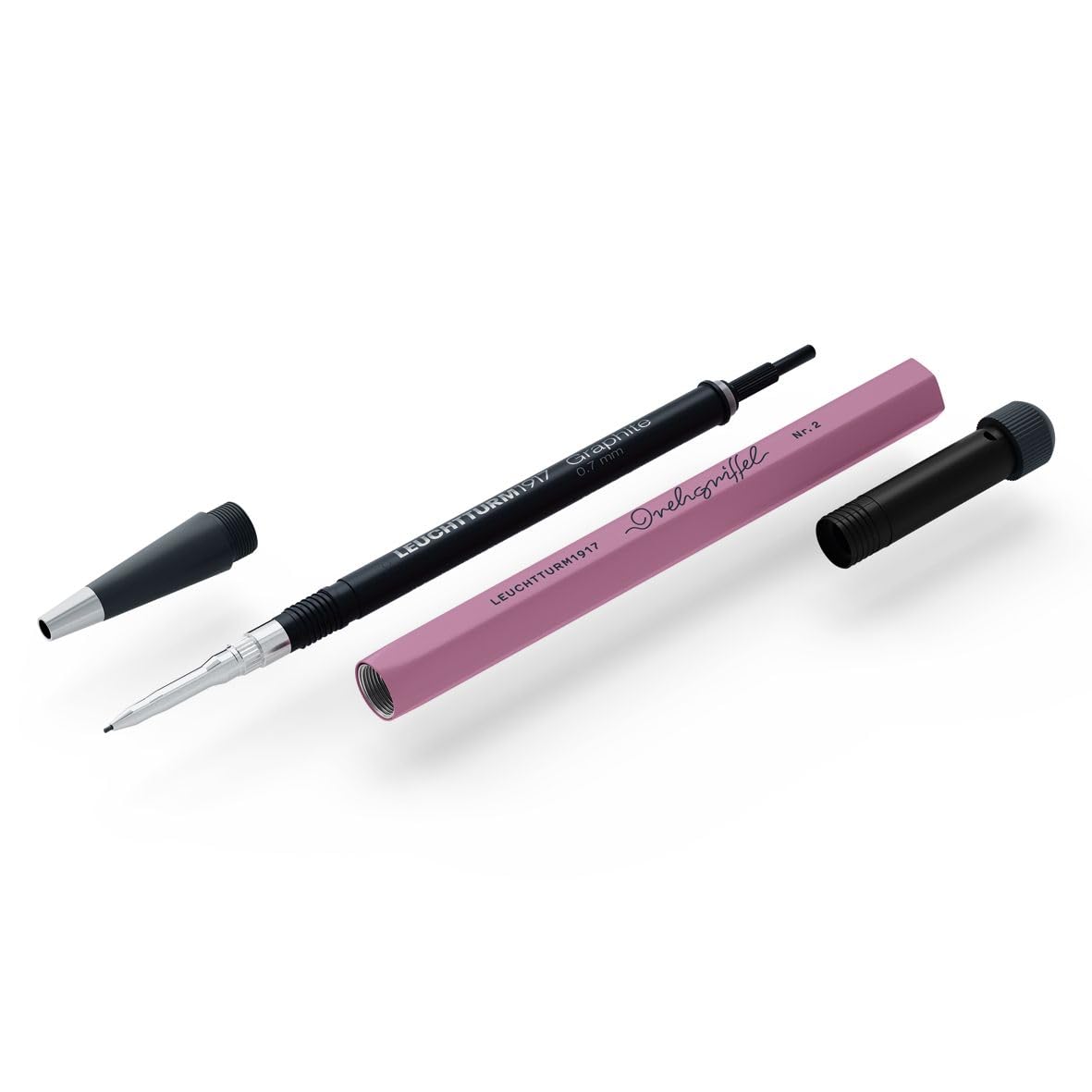 LEUCHTTURM1917 372221 Twist Pen No. 2, Pencil with Twist Mechanism, Aluminum, Steel, Design