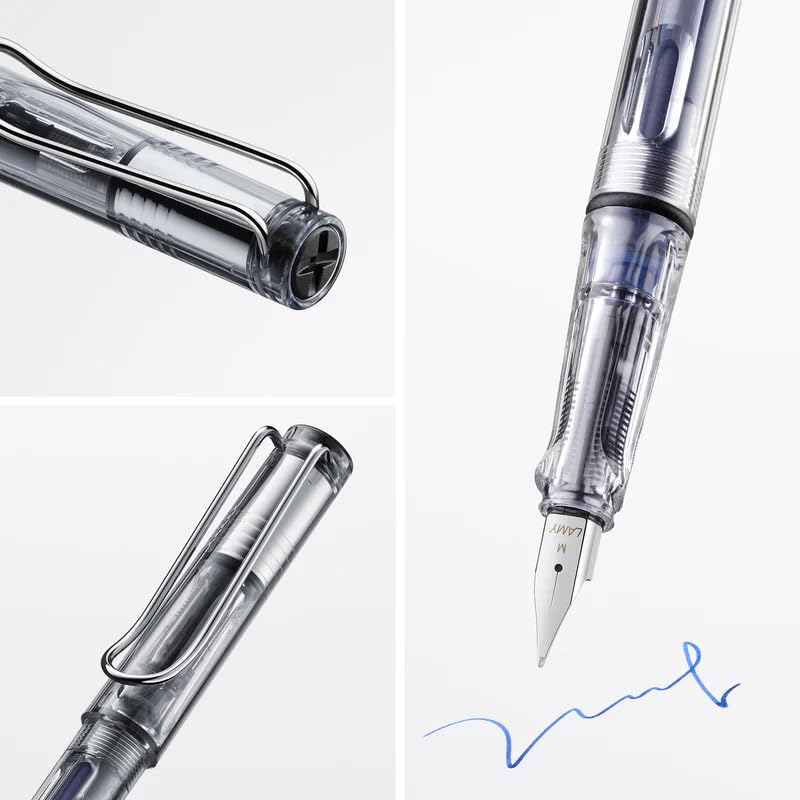 Lamy Safari Vista Fountain Pen & Cartridges, Clear, Fine Nib