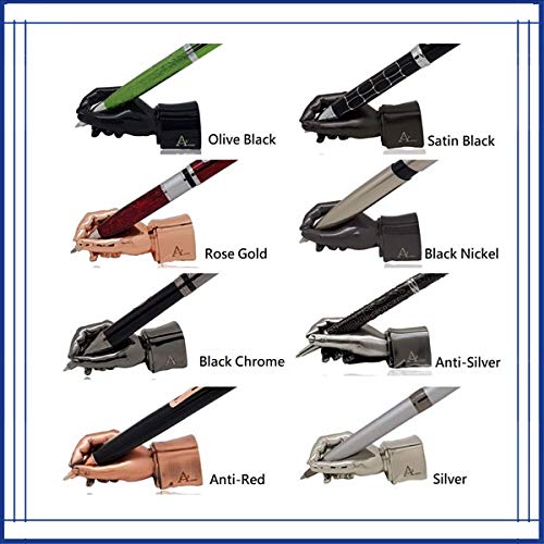 ACELY Executive Hand Shape Pen Holder Metal Art Craft Paperweight for Desktop Organizer Pen Display