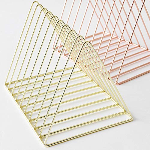 Sooyee 9 Slot Gold Magazine Holder, Desktop File Sorter Organizer