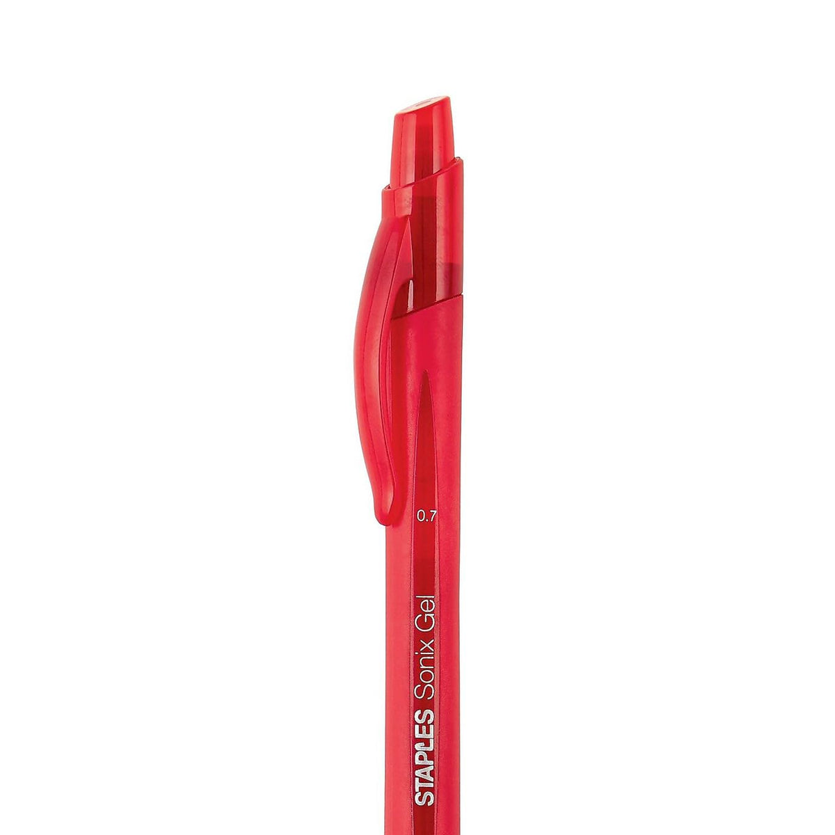 Staples Sonix Retractable Gel Pens, Medium 0.7mm, Red Ink, 36-Pack