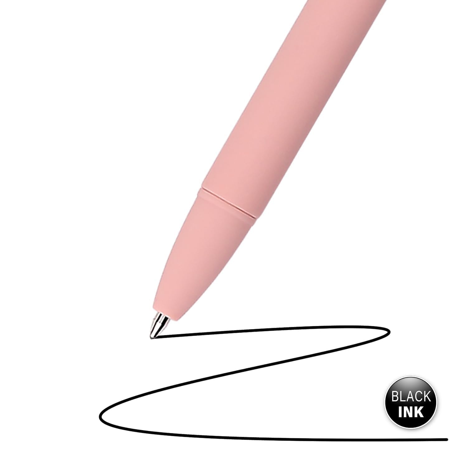 Sikao Morandi Pens Bulk 60 Pack – Smooth Writing 1.0mm, Click Ballpoint Pens with Black Ink